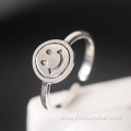 Women 925 Sterling Cute Rings Smiley Face ring